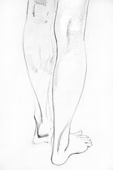Fototapeta premium human's figure, pencil drawing illustration, sketch