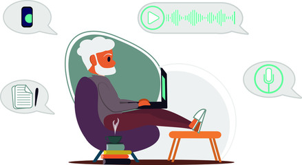 
work at a computer, work from home, study remotely