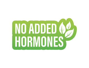 No hormone, great design for any purposes. Natural product. Healthy fresh nutrition. Vector stock illustration