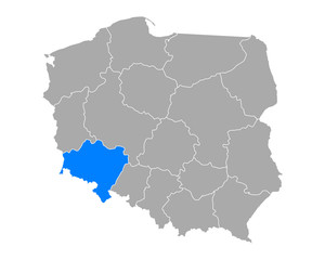 Karte von Dolnoslaskie in Polen