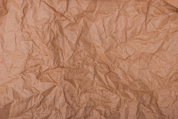 Rumpled brown cardboard paper texture
