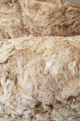 Mineral wool for repairs, building materials, roof insulation for a house under construction