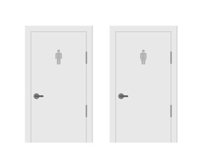 Toilet icon sign vector illustration. Outline vector illustration. Restroom sign. Door toilets, great design for any purposes.
