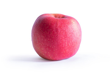One fresh Apple fruit isolate on white background. selective focus, soft focus.