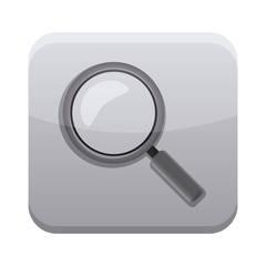 magnifying glass app button menu isolated icon