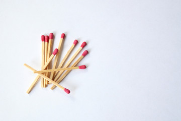 matches on white background