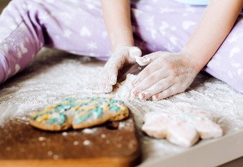 Obraz na płótnie Canvas baking christmas cookies