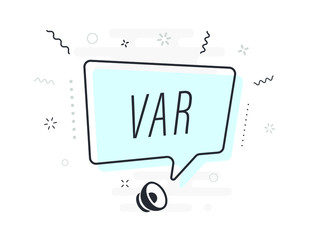 var, tag design template, discount speech bubble banner, app icon, vector illustration