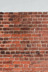Red brick wall. Facture Wall 