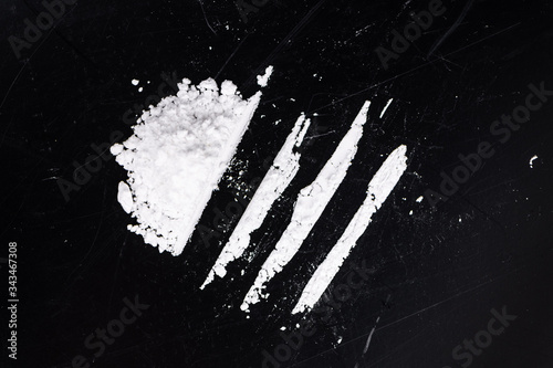 Portion Of Cocaine On A Dark Plate Close Up Wall Mural Wallpaper Murals Handmadepictures