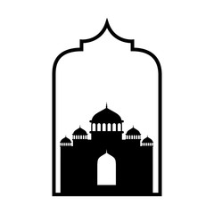 monochrome taj mahal ramadan kareem decoration