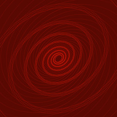 Abstract of spiral lines on pattern red background