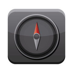 compass guide app button menu isolated icon