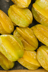 Yellow fruit, carambola, Chinese star. background