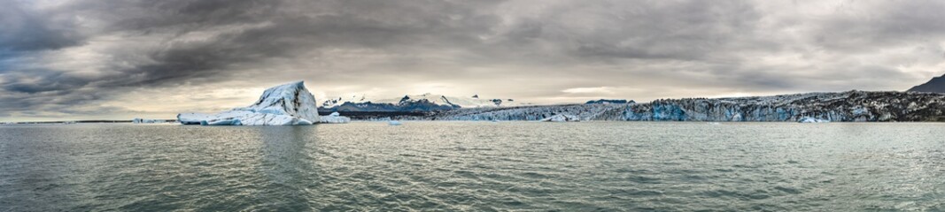 The famous Jokulsarlon Glacier Lagoon in the eastern part of Iceland