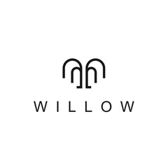willow logo design vector silhouette illustration © fan dana
