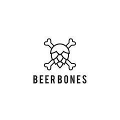 beer bone logo icon vector designs