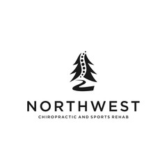 spine tree logo icon vector designs