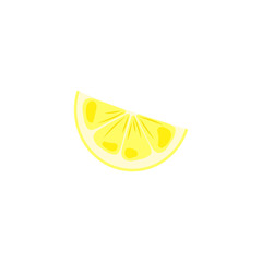 Lemon slice closeup isolated. Juicy ripe citrus.