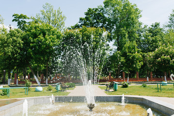 Old Roads, Starye Dorogi, Belarus. June 2019. City fountain