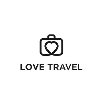 Love travel logo icon vector designs