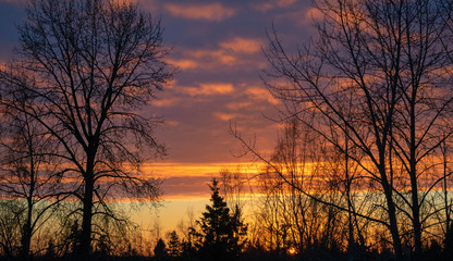 Naklejka premium Sunrises and Sunsets Across the Country