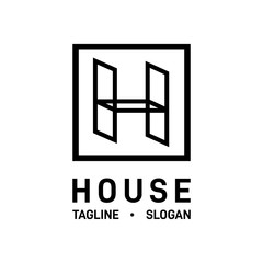 H Architecture Logo Template