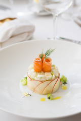 Light smoked salmon salad