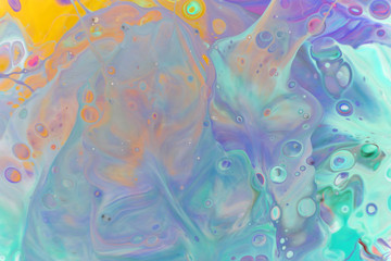 
watercolor abstract background with bubbles and cells.Colorful multicolor banner