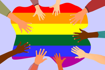 LGBT society. Gay Freedom Day. Protection of rights.
