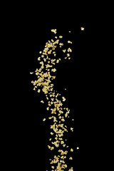 Obraz premium Flying prepared popcorn isolated on the black background,