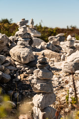 Stone towers on top of Table Mountain, Cape Town (South Africa)