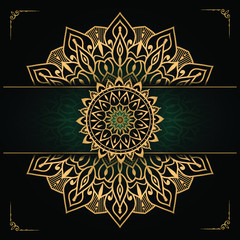 Mandala design for  Wedding card, book cover.