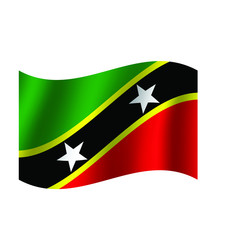 Saint Kitts and Nevis flag. Nation vector Saint Kitts and Nevis
 flag