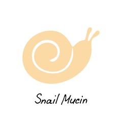 A snail icon for use in cosmetic designs. A hand-drawn snail icon. A simple logo. Vector