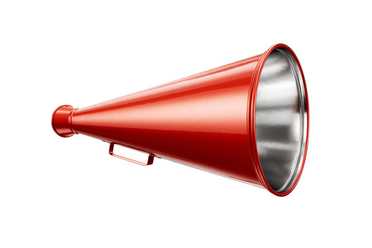 Old style red megaphone