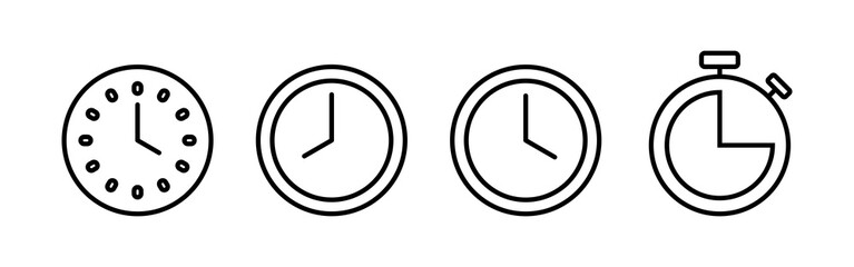 Clock icons set. Time icon vector. Clock vector icon