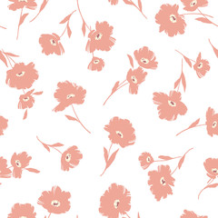 Seamless pattern material of an abstract flower,