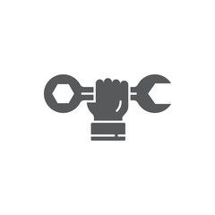 Service Tools vector icon symbol maintenance or preference isolated on white background