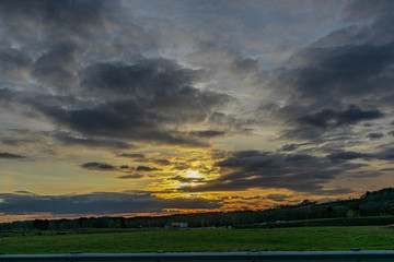 Obraz premium Sunrises and Sunsets Across the Country