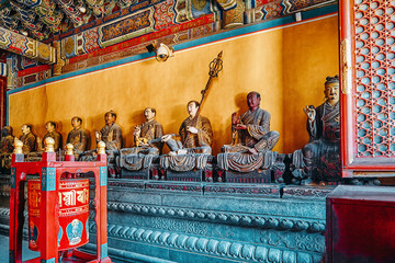 Interior view of Yonghegong Lama Temple. Beijing. © BRIAN_KINNEY