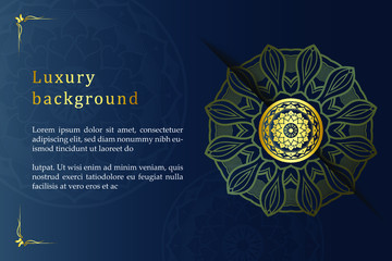 Luxury mandala background with golden arabesque pattern Arabic Islamic east style Vector,Banner design.