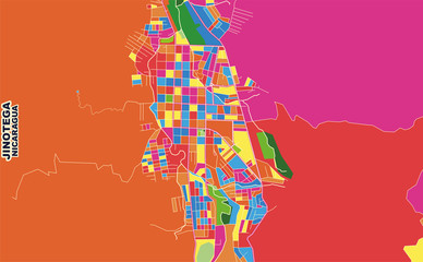 Jinotega, Jinotega, Nicaragua, colorful vector map