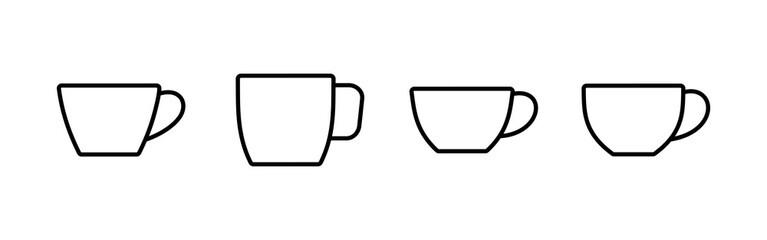 Cup of coffee icons set. Coffee cup icon. Coffee vector icon. Tea