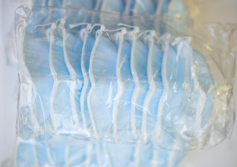 Packing surgical mask N95 with protection corona orCovid-19 virus.