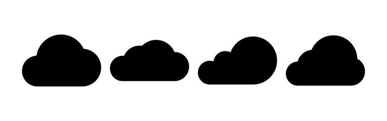 Cloud icons set vector. cloud computing icon