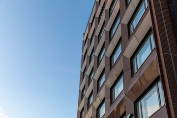 Aged building facade in Finnish building in Tampere
