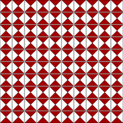 Vintage Cement Tile, Seamless Pattern, Red and White