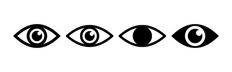 Eye icons set. Look and Vision icon. Eye vector icon
