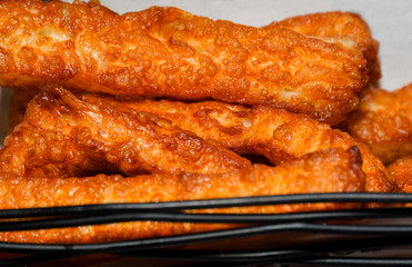 Mozzarella sticks pieces of battered mozzarella